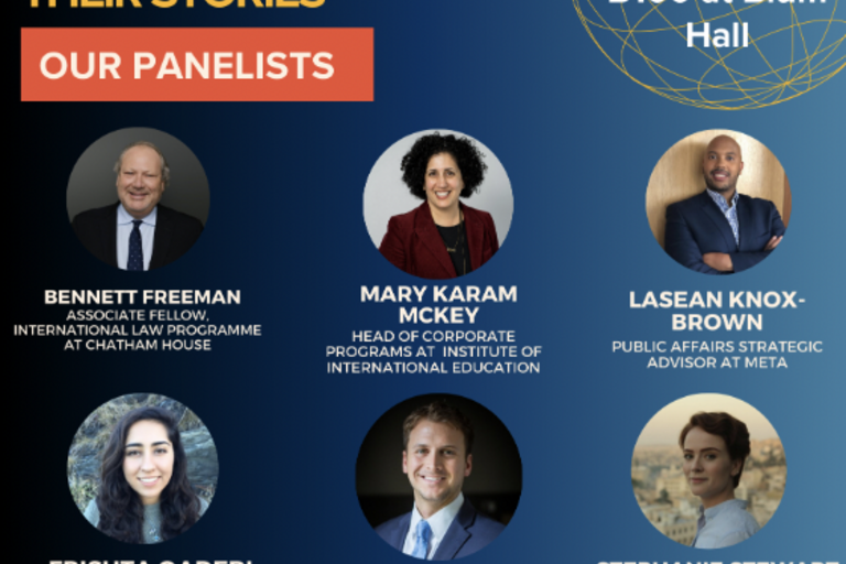 Panelists for International Careers Panel: Professionals Across Sectors Share Their Stories