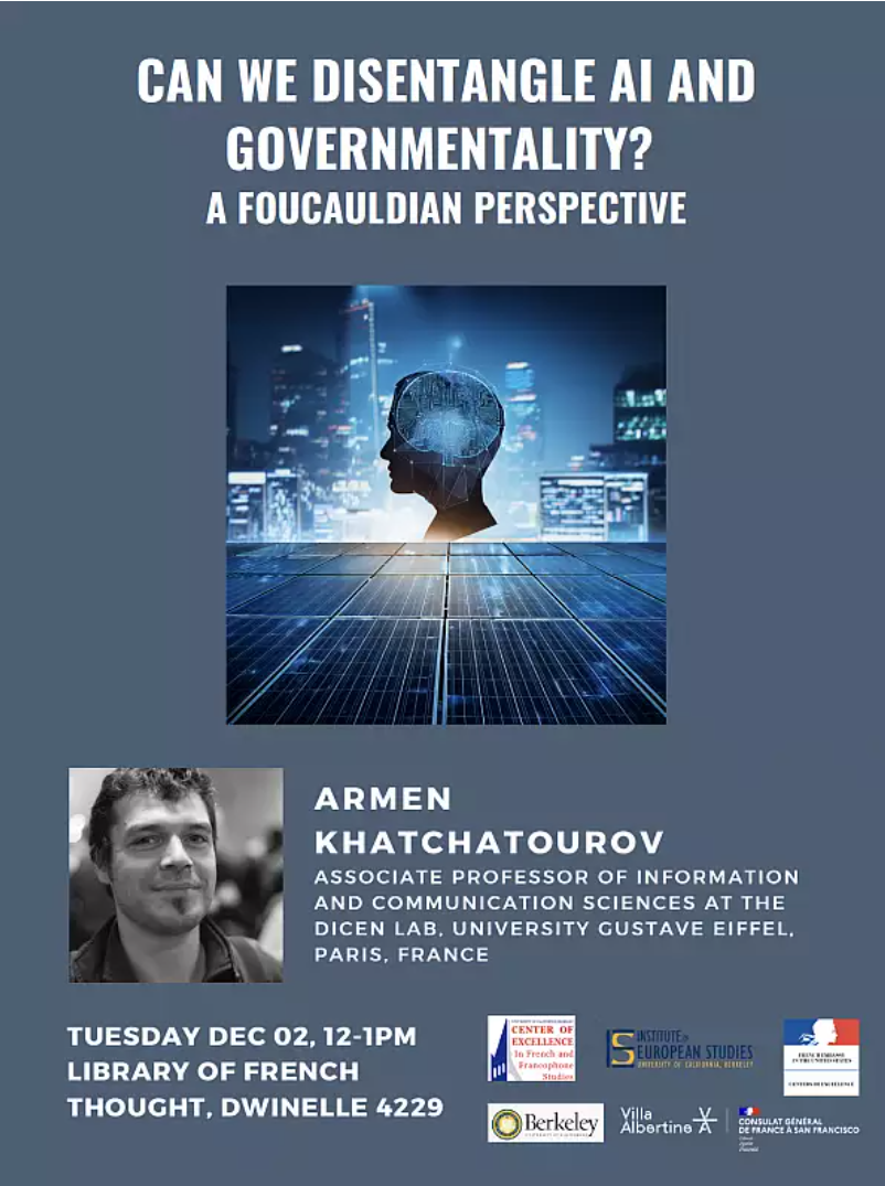 Armen Khatchatourov | Can we Disentangle AI from Governmentality? a Foucauldian Perspective